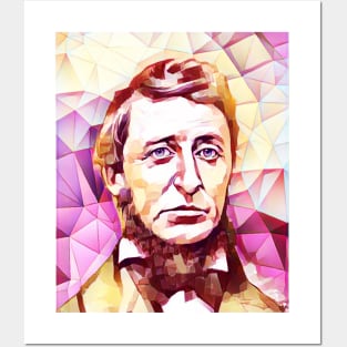 Henry David Thoreau Pink Portrait | Henry David Thoreau Artwork 13 Posters and Art